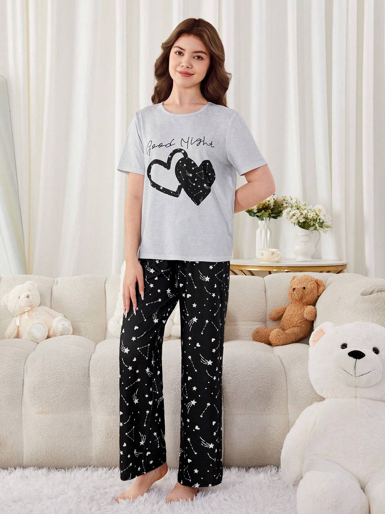 Good Night Printed Night Suit