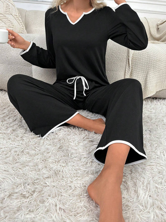 Black Palazzo Style Night Suit