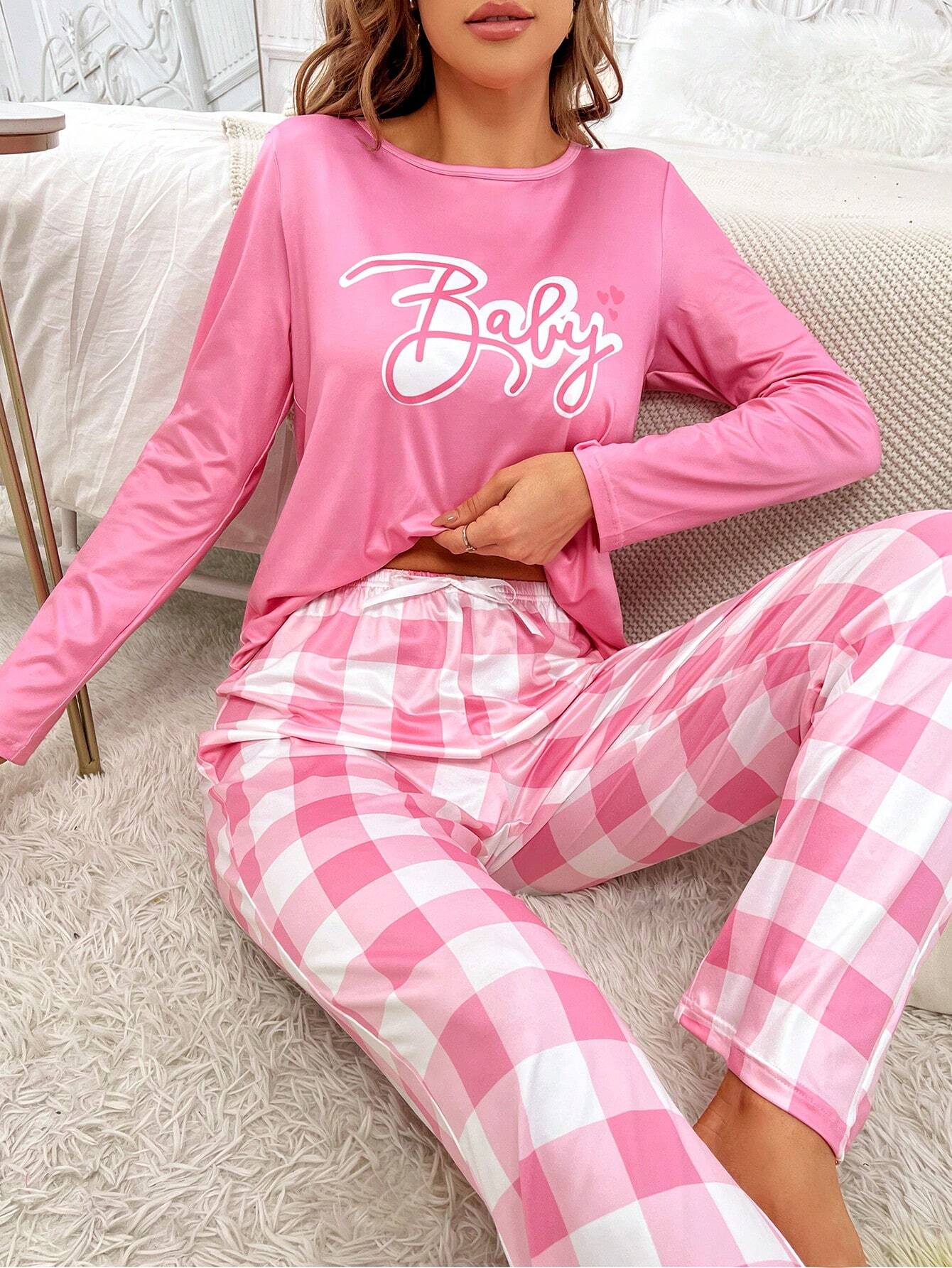 Pink Barbie Printed Night Suit