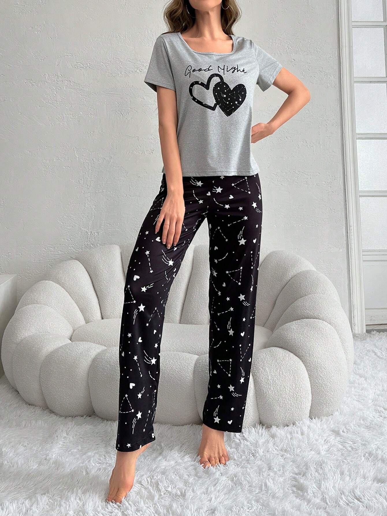 Good Night Printed Night Suit