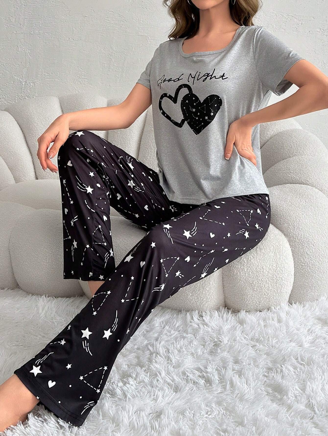 Good Night Printed Night Suit