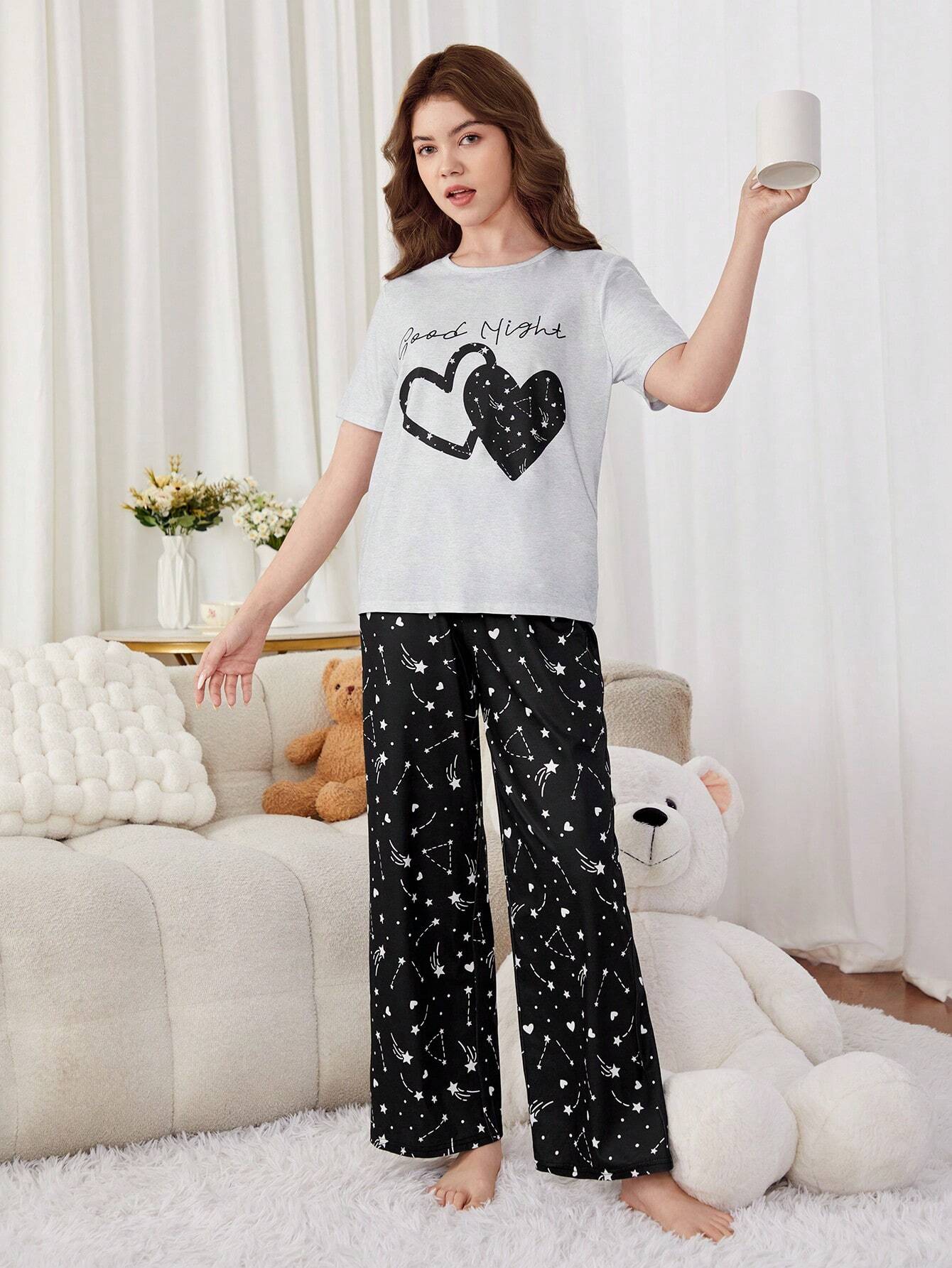 Good Night Printed Night Suit