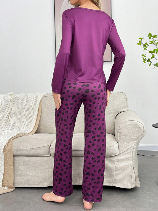 Leopard Skin Printed Night Suit