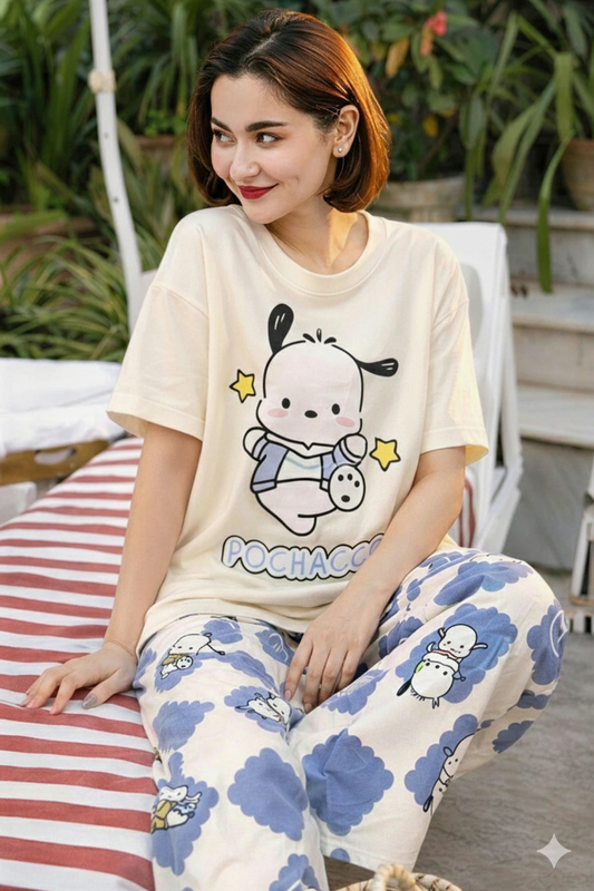 Cute Character Printed Night Suit