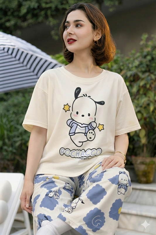 Cute Character Printed Night Suit