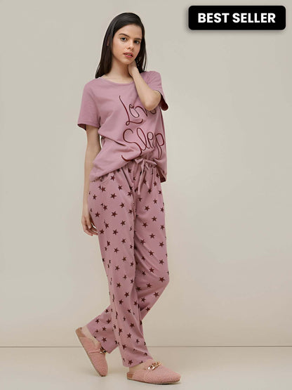 Love Sleep Printed Night Suit
