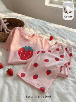 Strawberry Half Sleeve Kids Suit