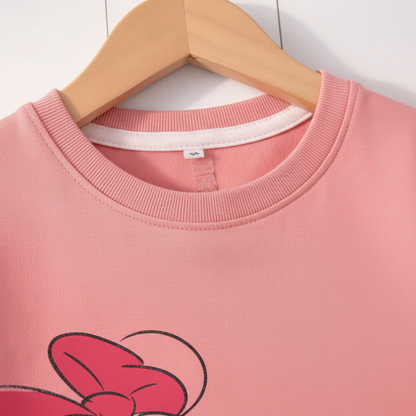 Pink Minnie Mouse Half Sleeve Kids Suit