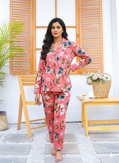 Imported Linen Printed Jamsine PJ Set-LP5