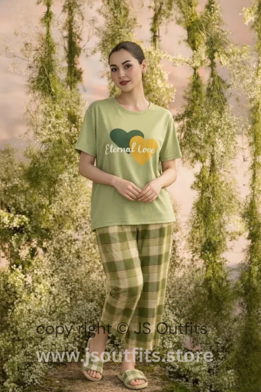 Extarnal Love Printed Night Suit